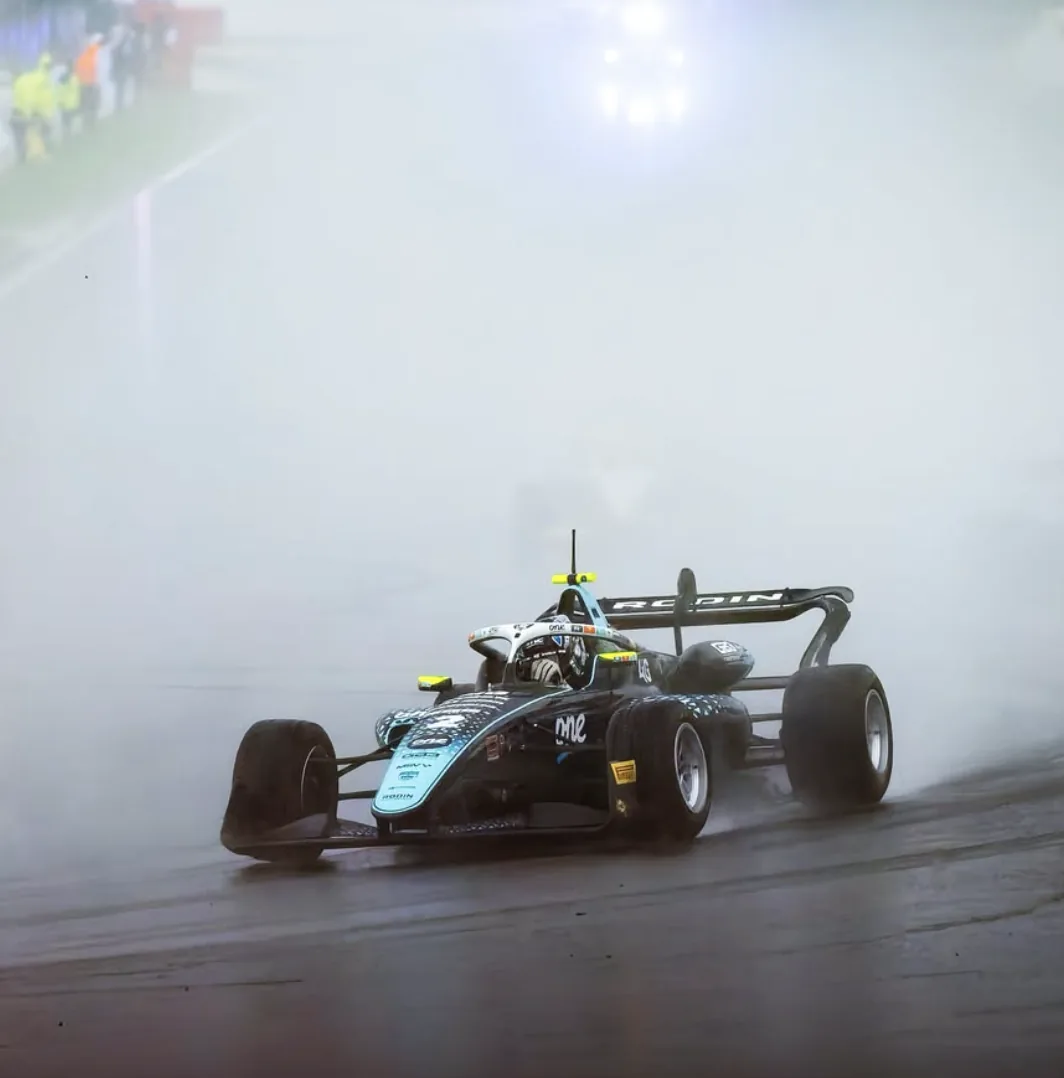 Racing in the spray